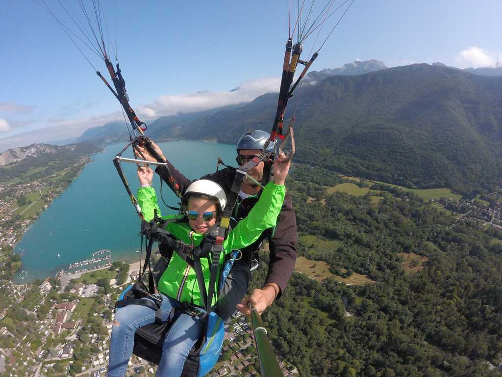1. Children paragliding flight in Annecy