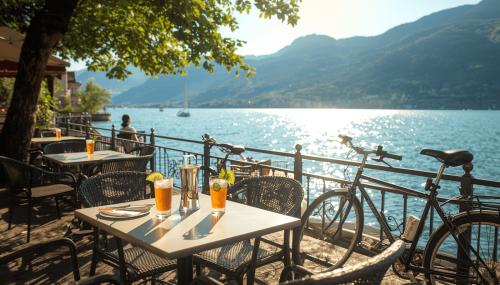 Où boire un verre en terrasse au soleil après le tour du lac d'Annecy en vélo?